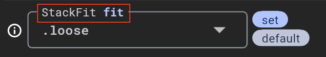 Type and name label for a property input